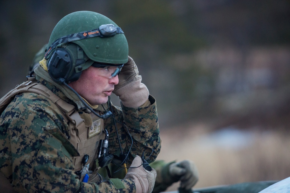 U.S. Marine live-fire exercise in Norway
