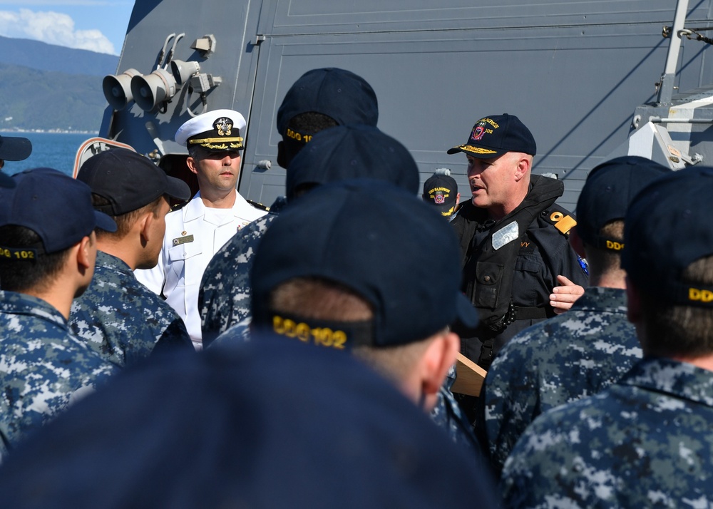 New Zealand Officials Thank USS Sampson In Wellington