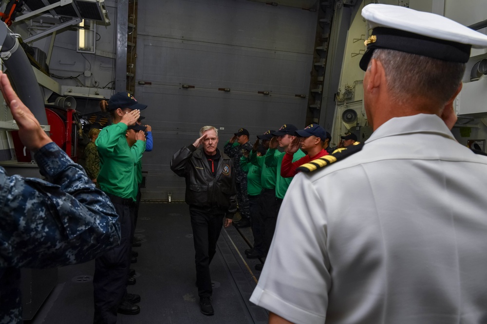 SECNAV Visits USS Sampson In Wellington, NZ