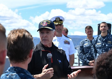 SECNAV Visits USS Sampson In Wellington, NZ