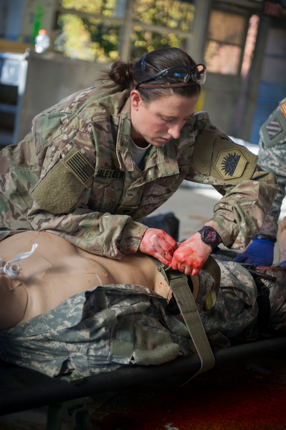 Combat medics complete EMT refresher course