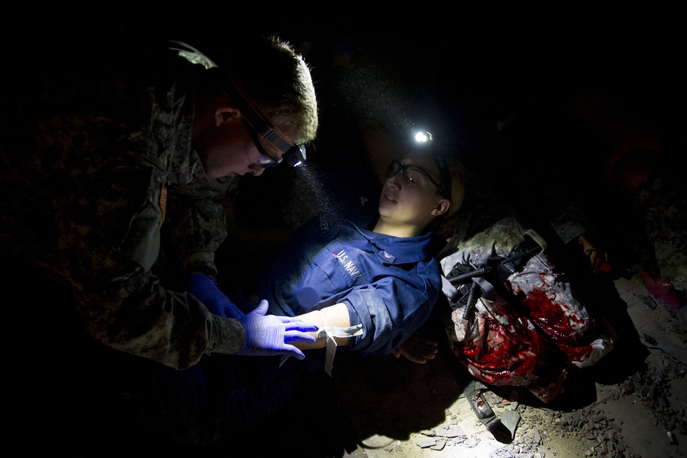 Combat medics complete EMT refresher course