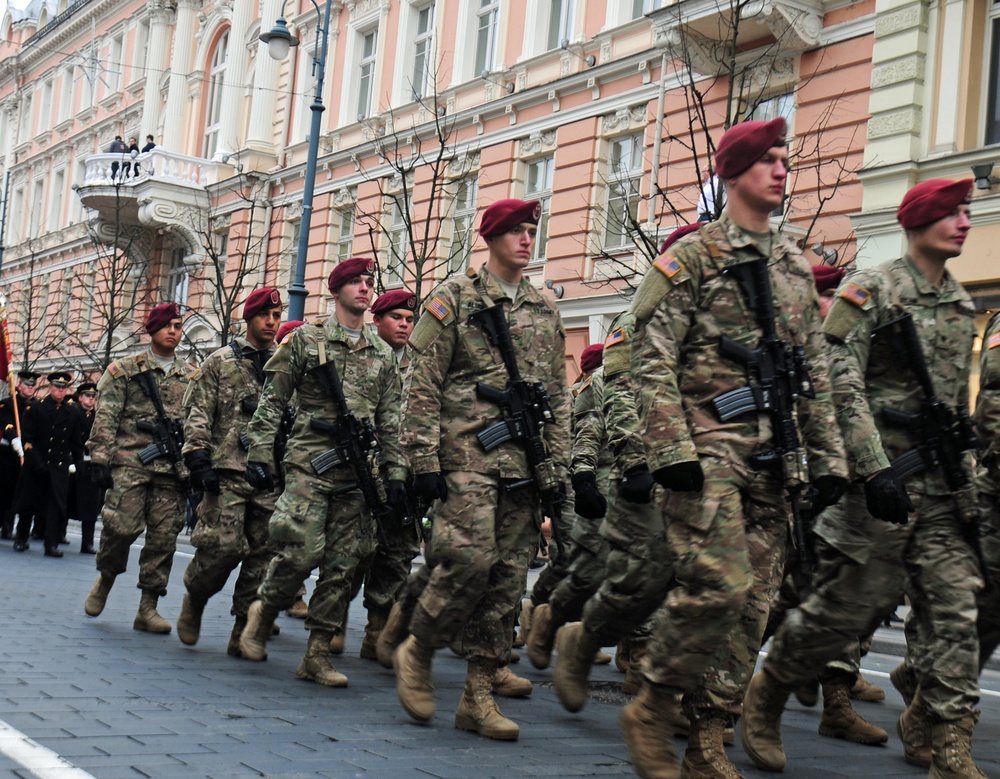 Sky Soldiers, Lithuanians, NATO allies, celebrate Lithuanian Armed Forces Day