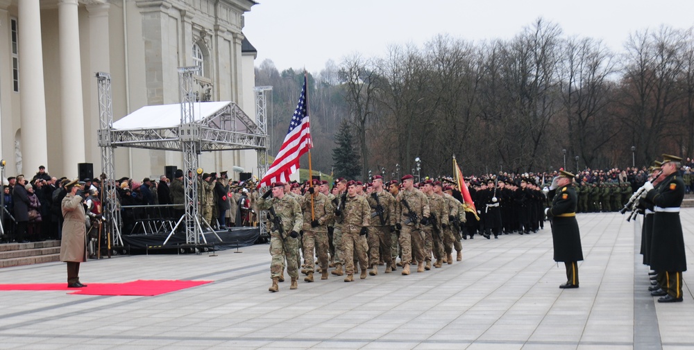 Sky Soldiers, Lithuanians, NATO allies, celebrate Lithuanian Armed Forces Day