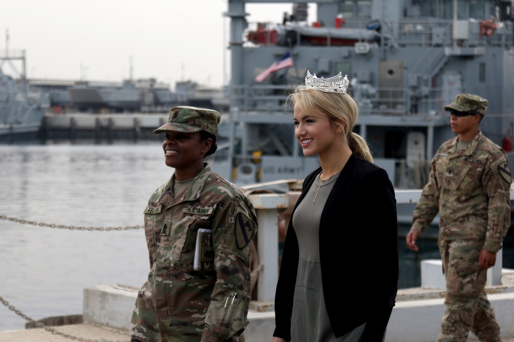 Miss America, U.S. Army Undersecretary visit deployed troops