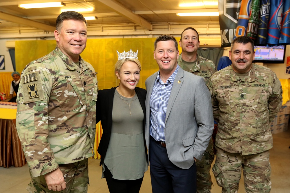 Miss America, U.S. Army Undersecretary visit deployed troops