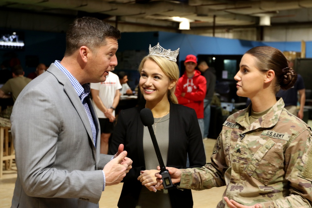 Miss America, U.S. Army Undersecretary visit deployed troops