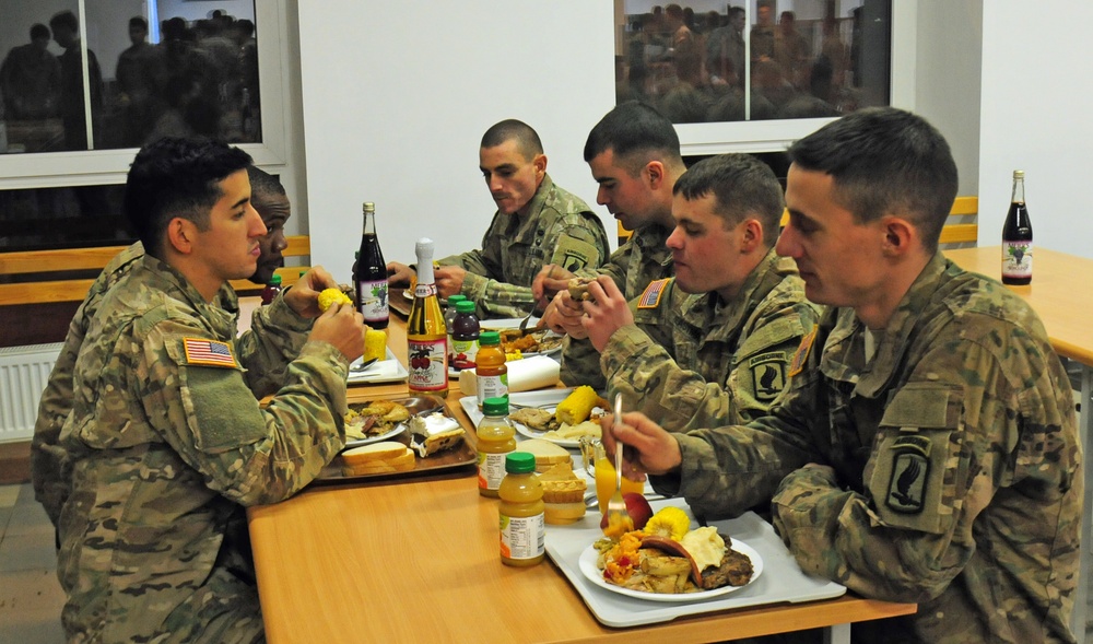 Sky Soldiers celebrate Thanksgiving in Lithuania