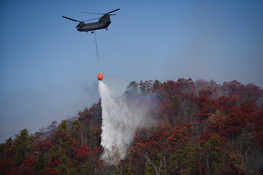 Spending Thanksgiving with wildfires, helicopters, great people