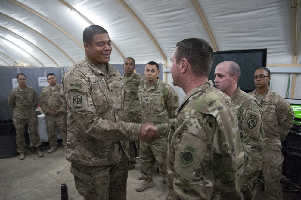 Chief of the National Guard Bureau visits 369th Sustainment Brigade in Kuwait