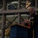 Retired Col. Randy “Komrade” Bresnik speaks at a Marine Corps Birthday Ball