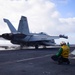 An EA-18G prepares to launch from Nimitz