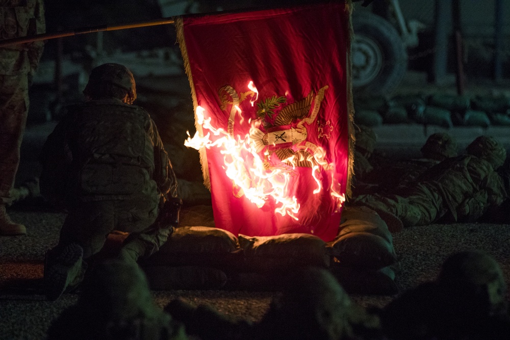 2nd Engineer Battalion remembers Kunu-Ri Burning of the Colors in Kuwait