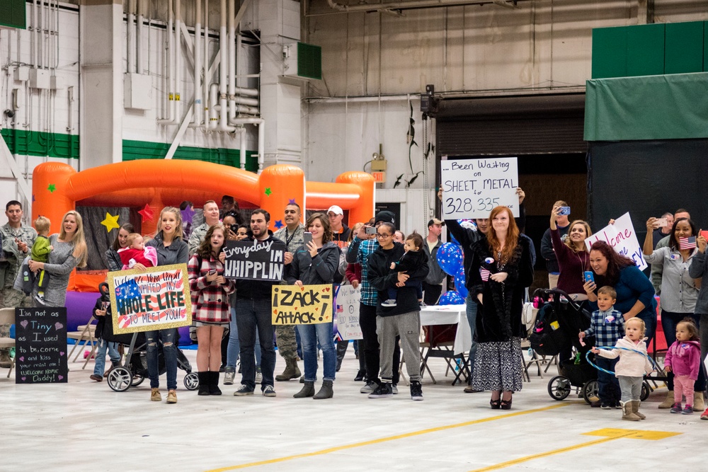 335th FS, 4th MXG Airmen return from deployment supporting OIR