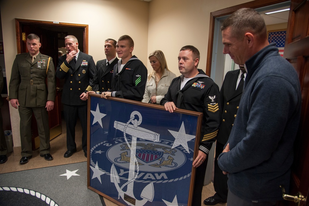 Sailors Render Honors for SECNAV