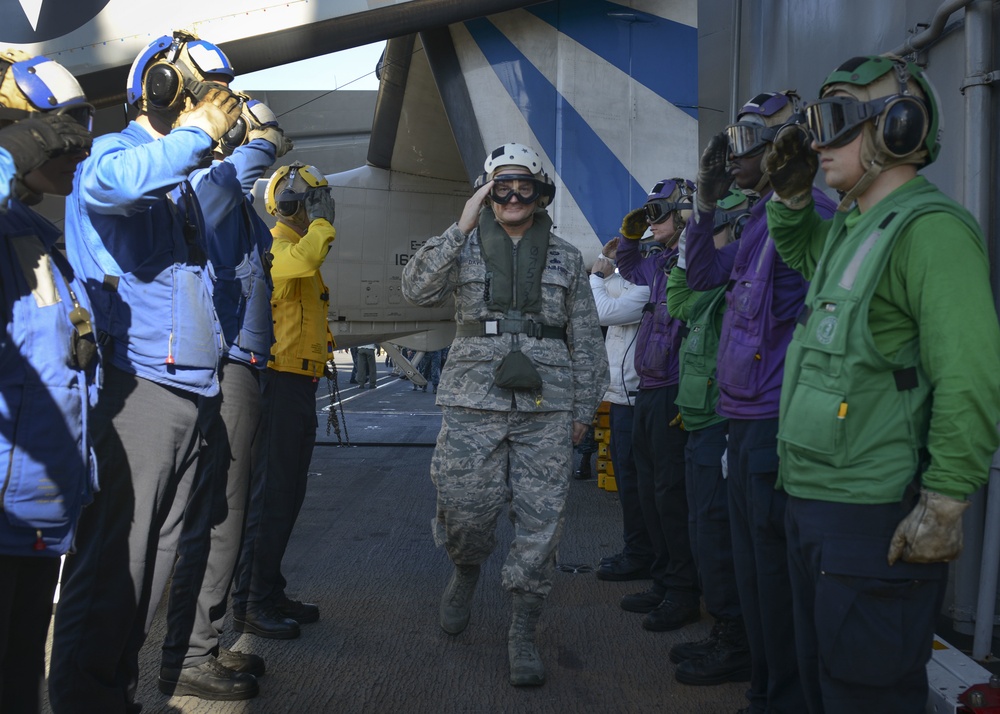 Brig. Gen. Allan Day visits USS Nimitz