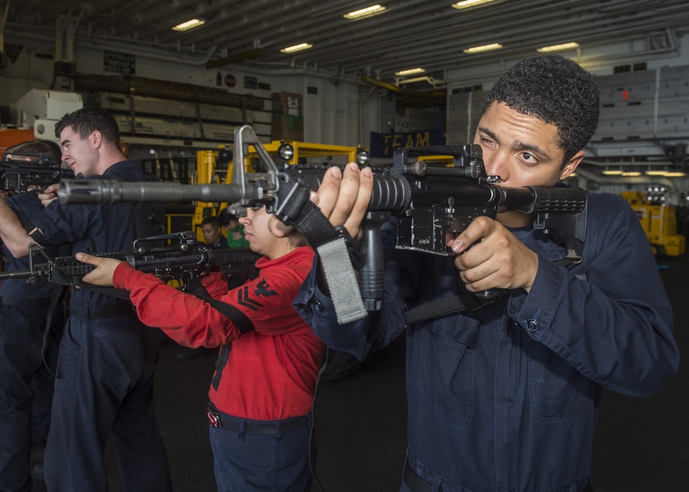 USS Makin Island Dry Fire Exercise