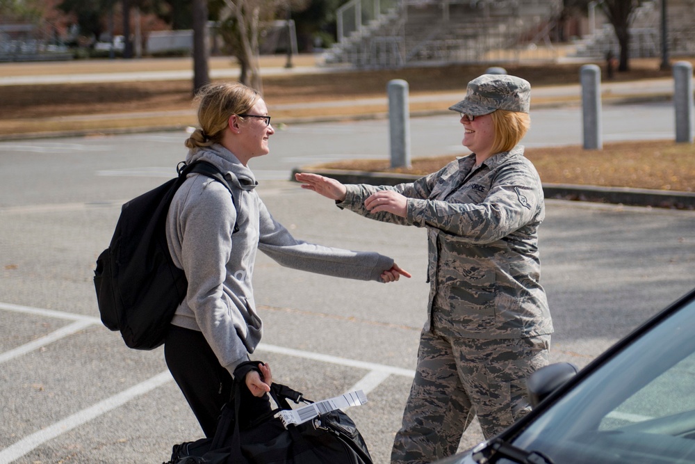 Air Force reunites sisters