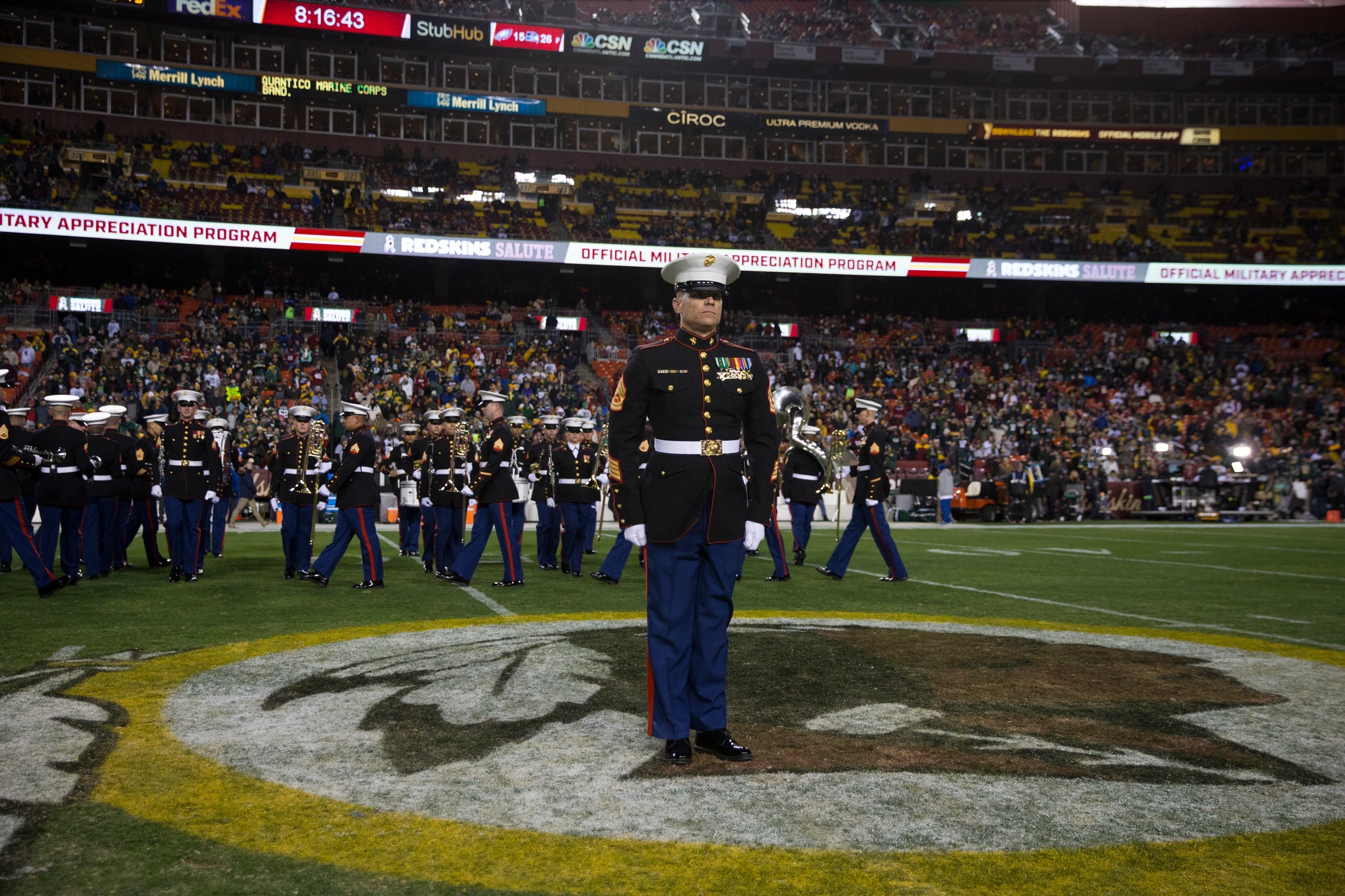 DVIDS - Images - MCBQ Band Performance at Washington Redskins NFL Game  [Image 7 of 10]