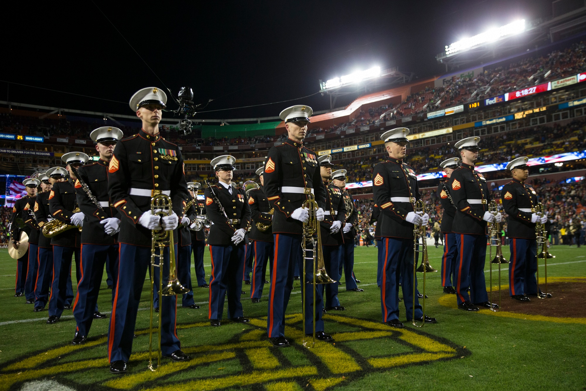 DVIDS - Images - MCBQ Band Performance at Washington Redskins NFL Game  [Image 7 of 10]