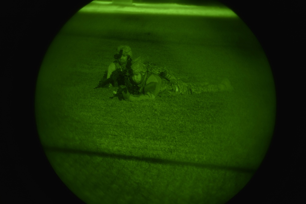 Texas airborne infantry unit conducts night airborne exercise