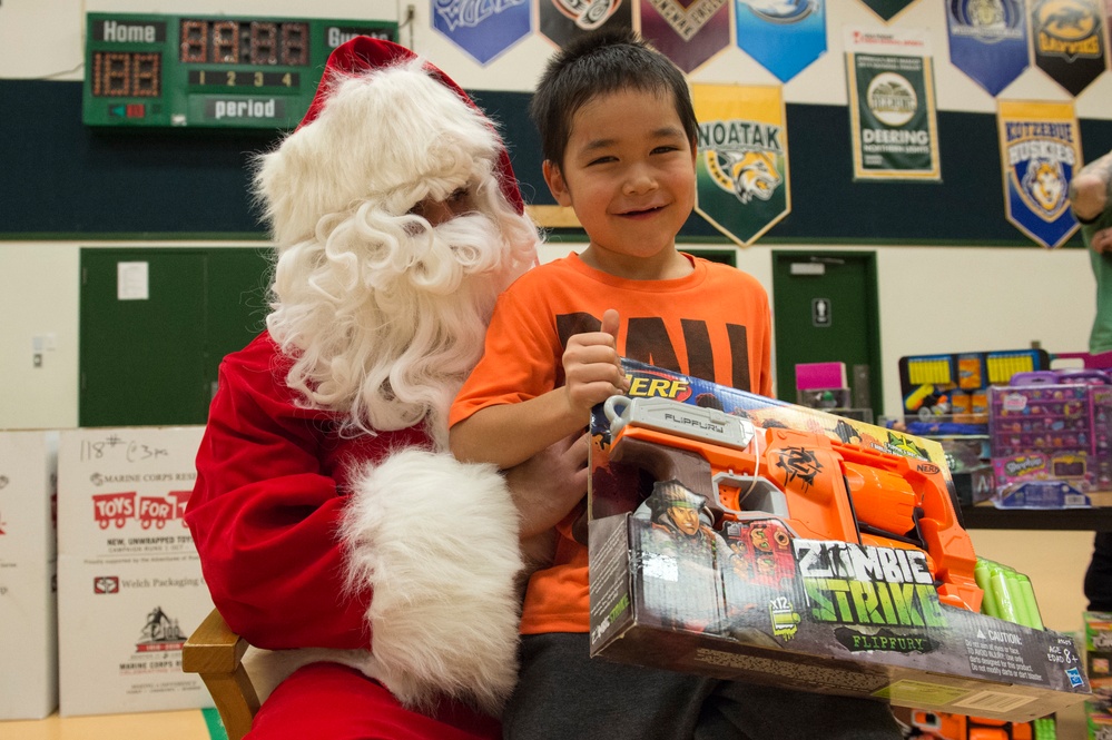 Toys for Tots Marines bring holiday gifts to Northwest Arctic Borough children