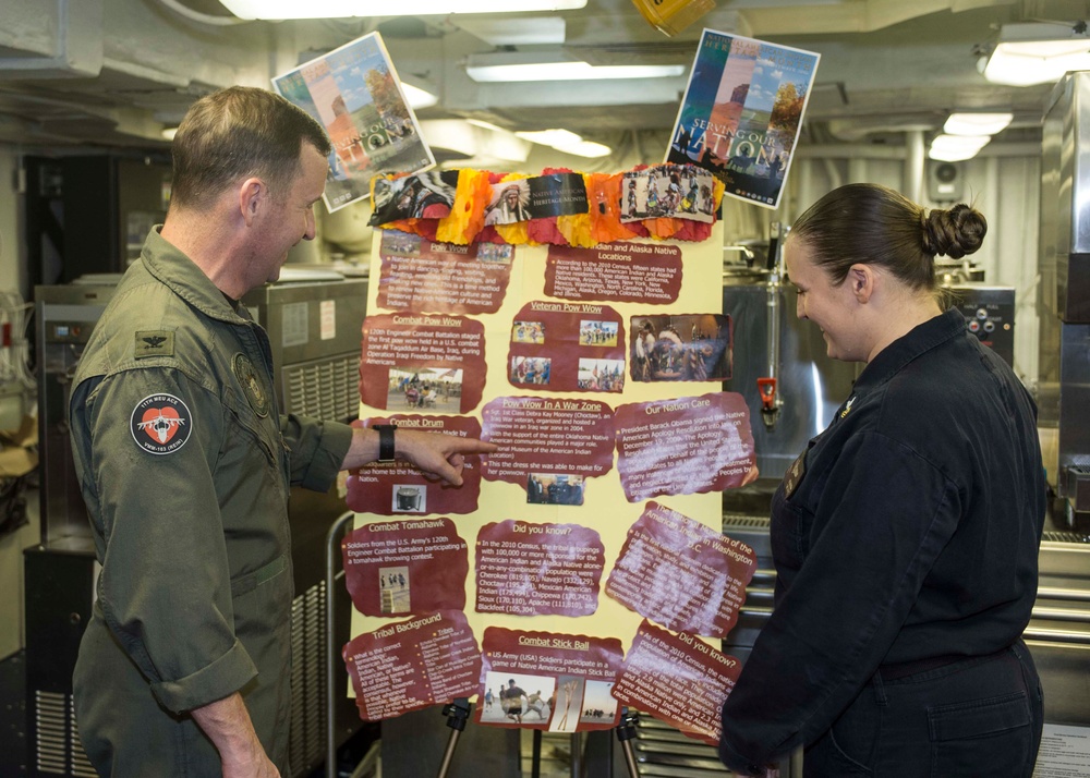 USS Makin Island Celebrates Native American and Alaskan Native Heritage Month