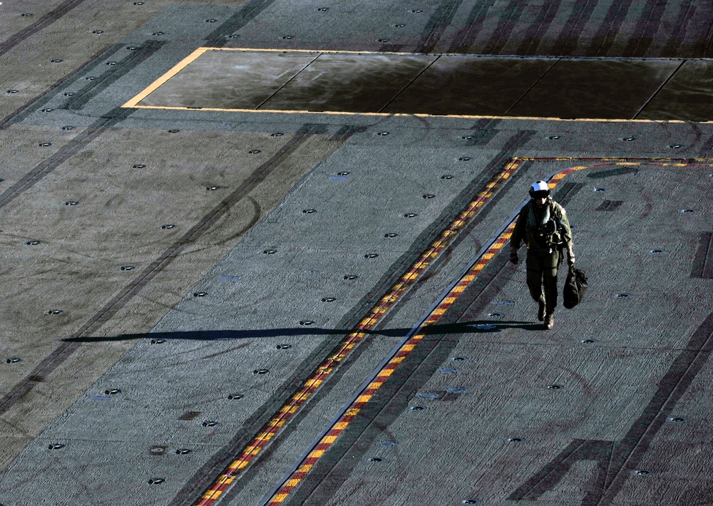 Sailor on flight deck