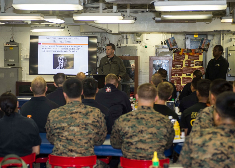 USS Makin Island Celebrates Native American and Alaskan Native Heritage Month