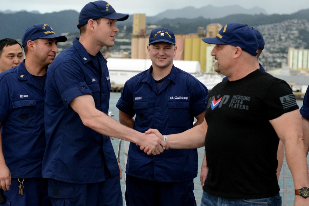 Jay Glazer visits Coast Guard for 75th anniversary of Pearl Harbor