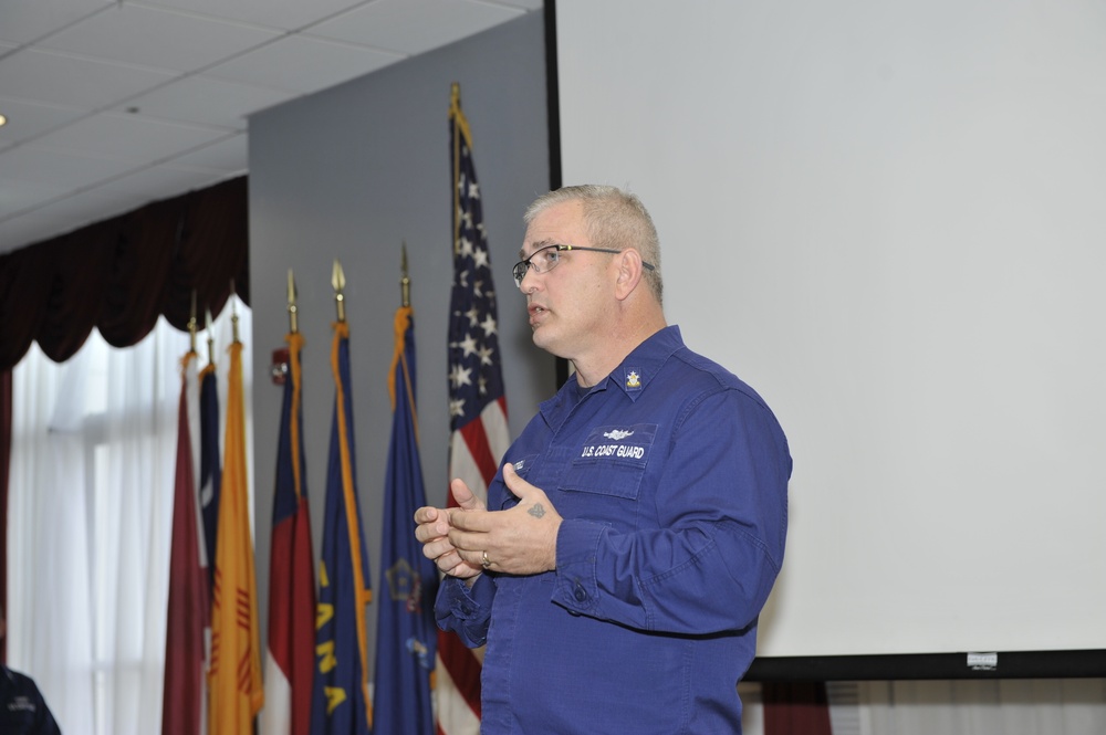 Master Chief Petty Officer of the Coast Guard Speaks at Coast Guard Base Boston