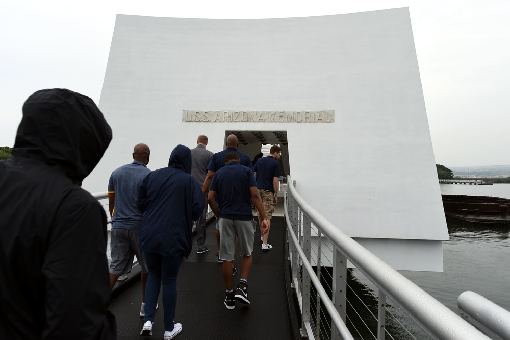 Pearl Harbor Basketball Invitational Teams Tour Historic Memorial