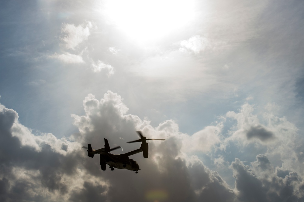 Hurlburt CV-22 Ospreys conduct water training