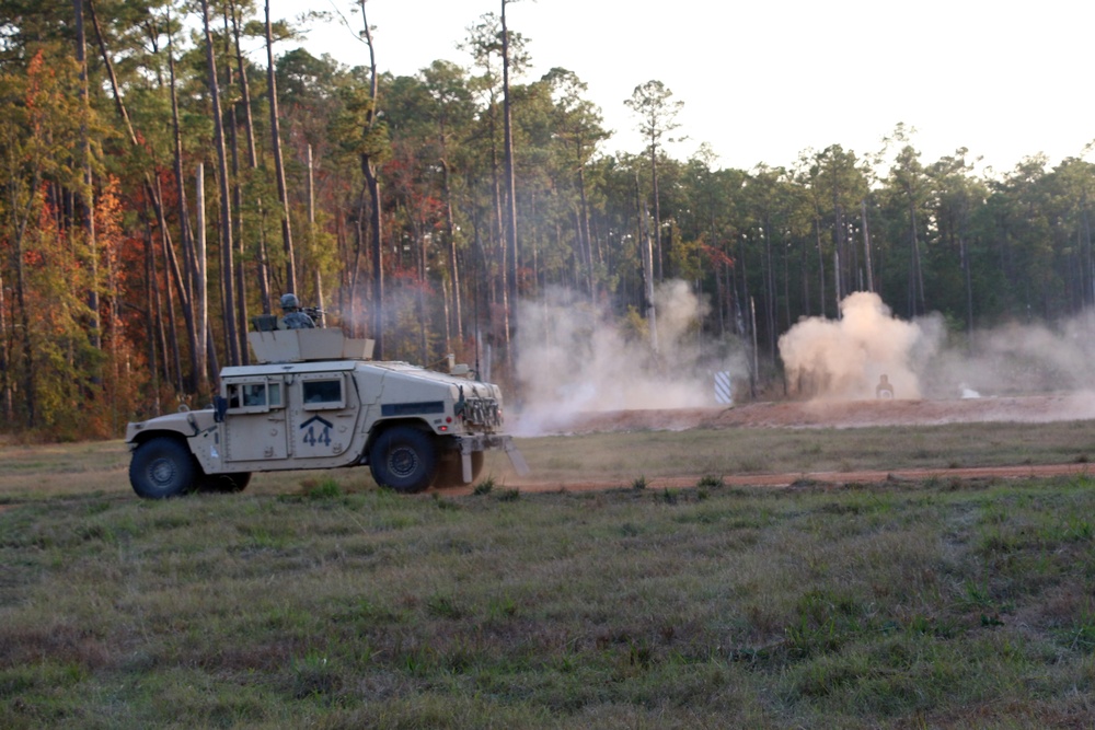 Soldiers of Hotel Company conduct convoy live-fire exercise