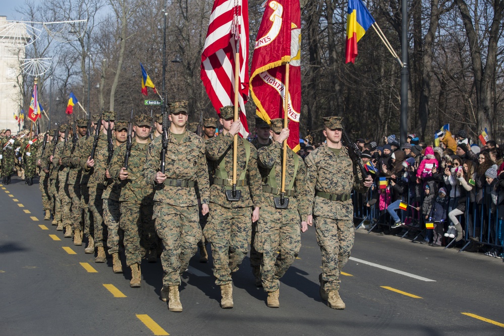 DVIDS - Images - U.S. Marines march in military parade on Romanian