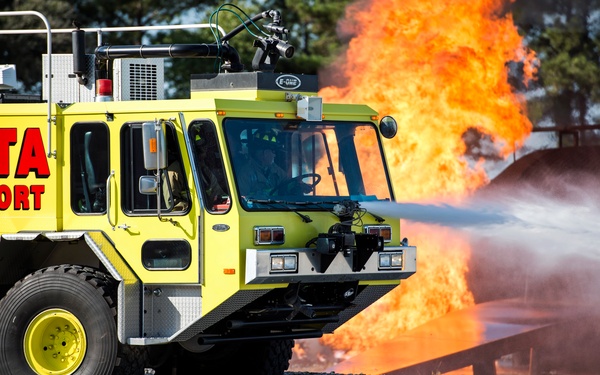 Base, local fire department join forces to train