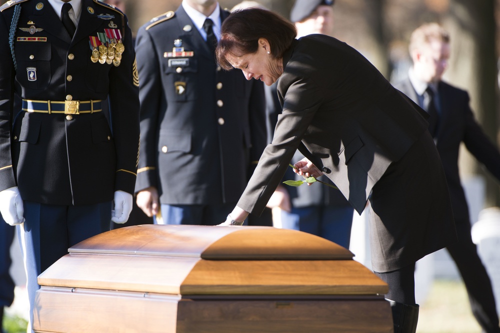 Graveside service for U.S. Army Staff Sgt. James F. Moriarty in Arlington National Cemetery