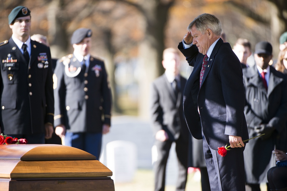 Graveside service for U.S. Army Staff Sgt. James F. Moriarty in Arlington National Cemetery