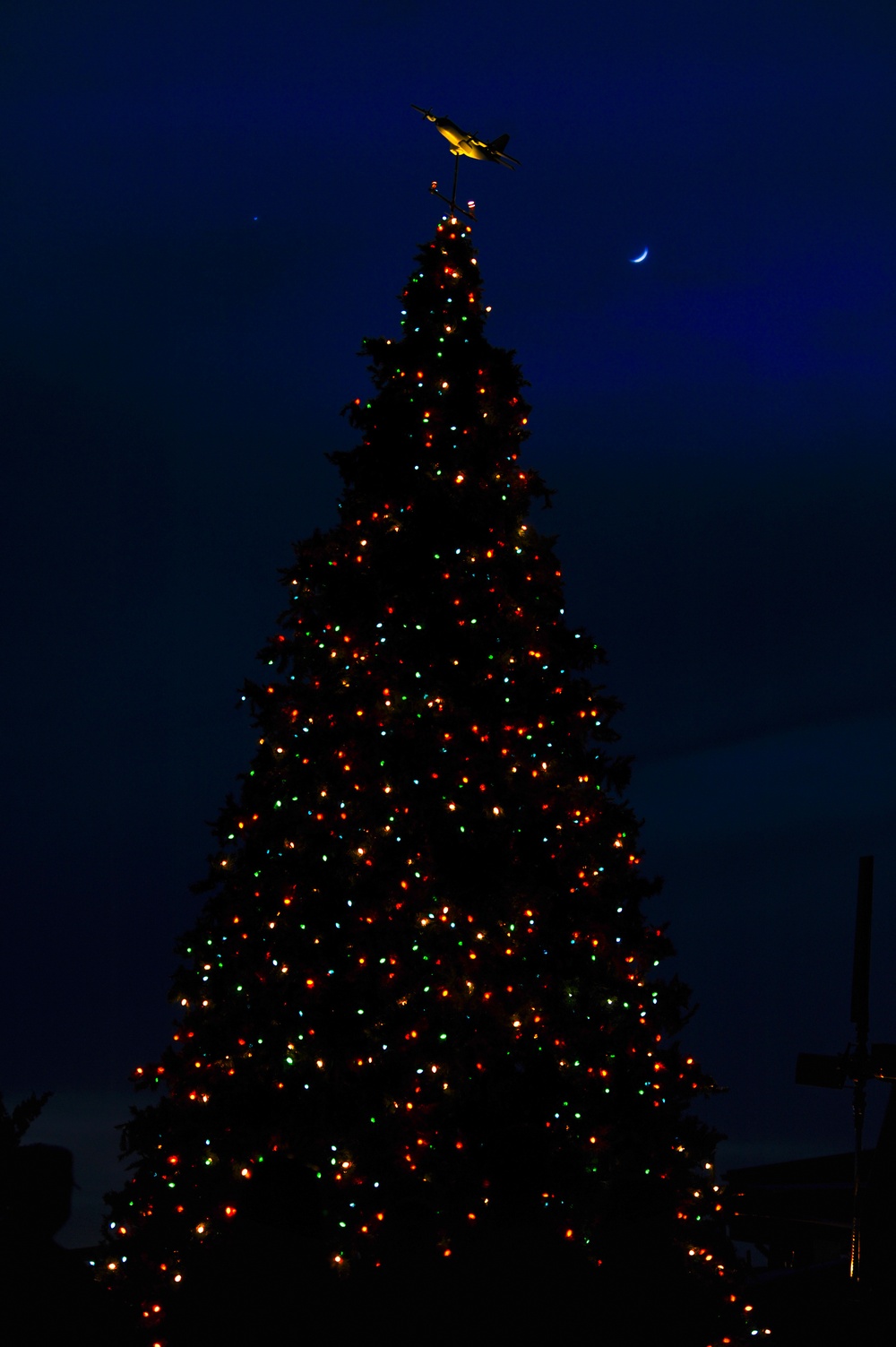 Hurlburt Field lights base Christmas tree