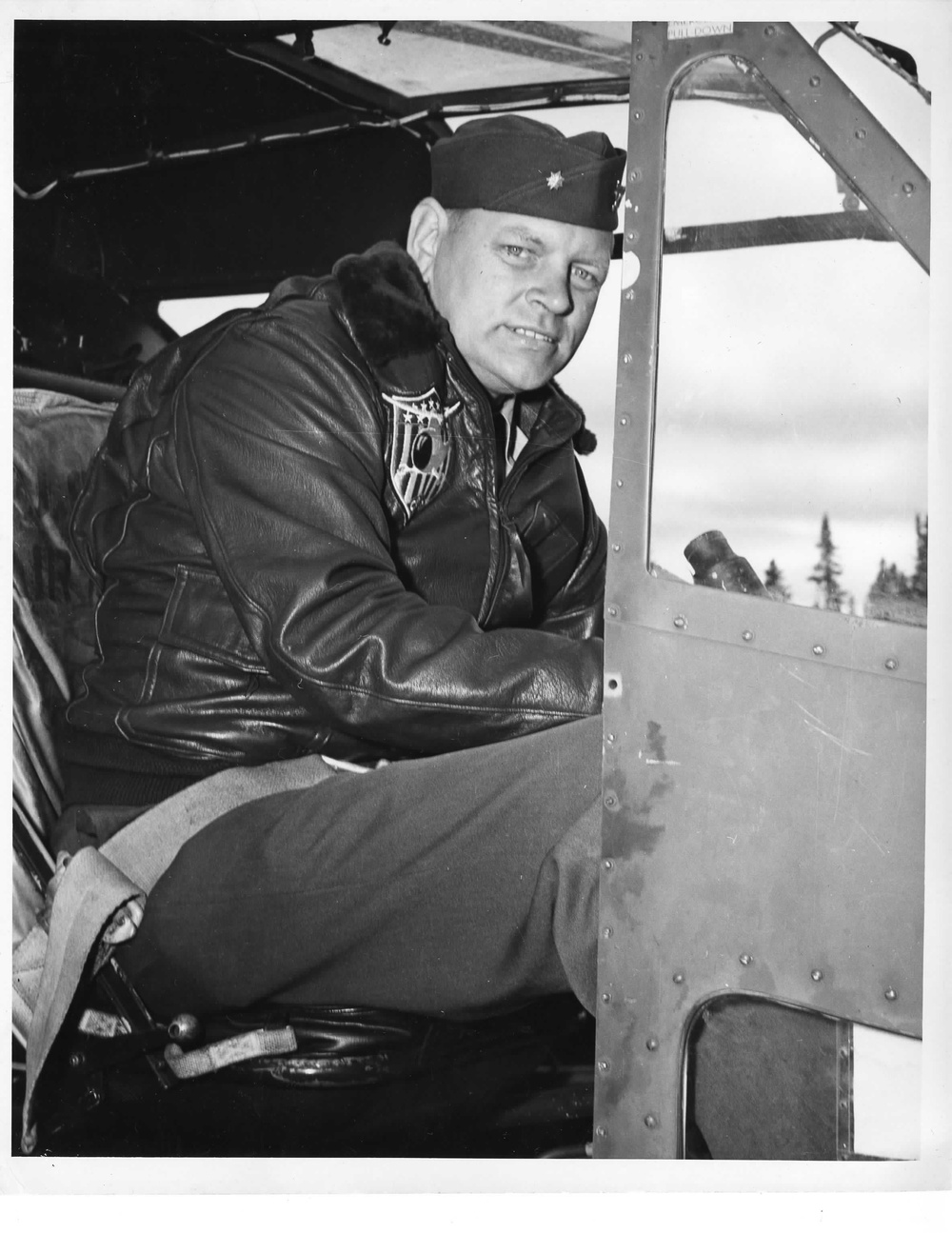 Cmdr. Frank Erickson in the cockpit