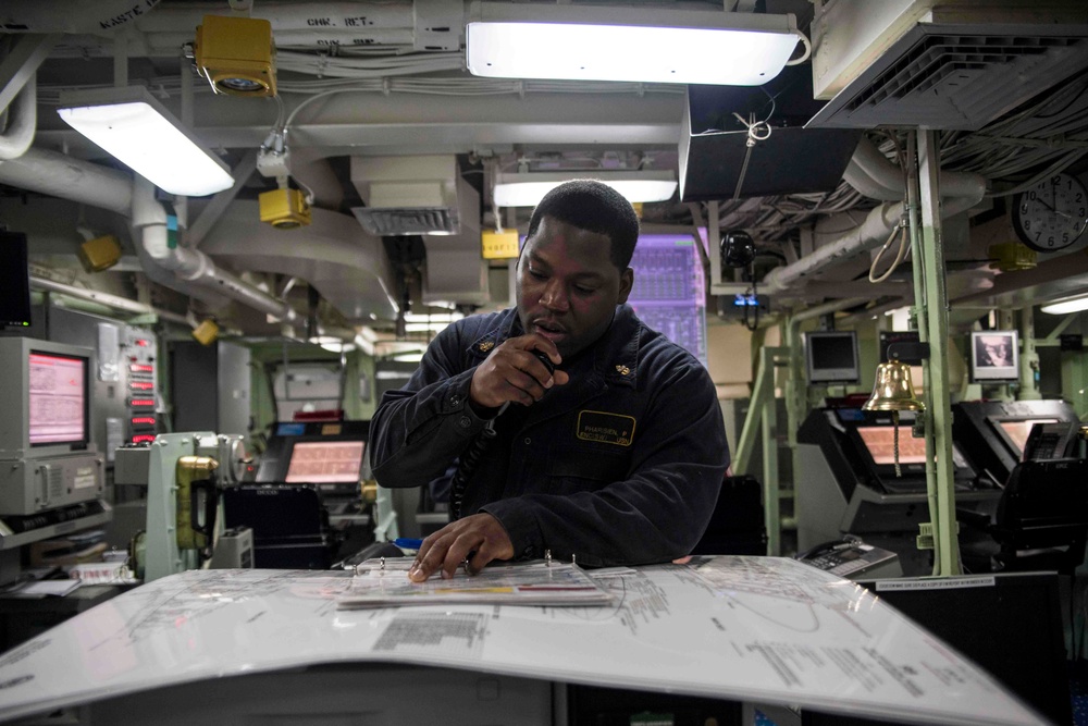 Damage control drill aboard USS Green Bay