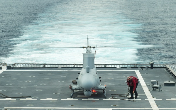 USS Coronado (LCS 4) conducts at-sea operations.