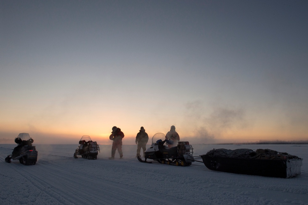 Toys for Tots Marines travel across the Northwest Arctic Borough to deliver holdiay gifts