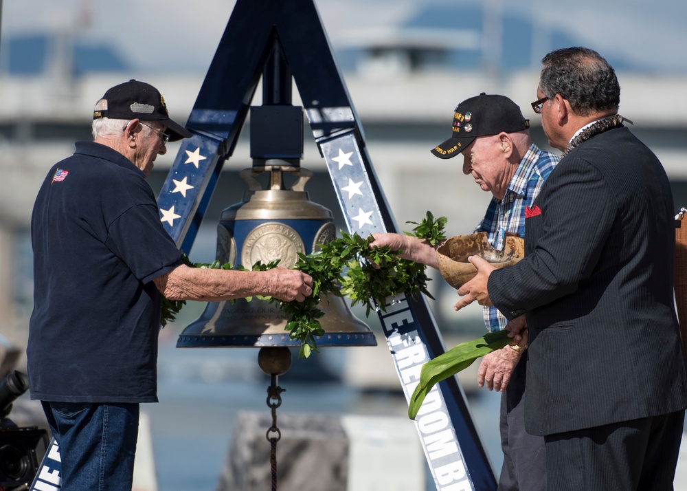 Pearl Harbor Survivors take part in America's Freedom Bell Ringing Ceremony