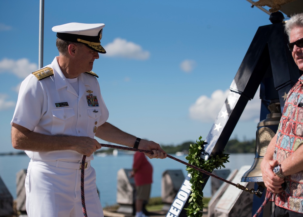 Pearl Harbor Survivors take part in America's Freedom Bell Ringing Ceremony