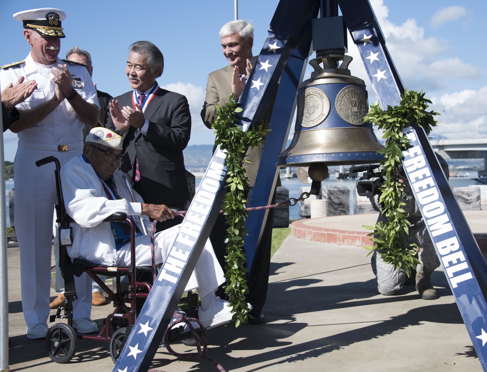 Pearl Harbor Survivors take part in America's Freedom Bell Ringing Ceremony