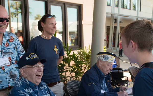 USS Arizona Survivors Meet with Youth, Families during Book Signing