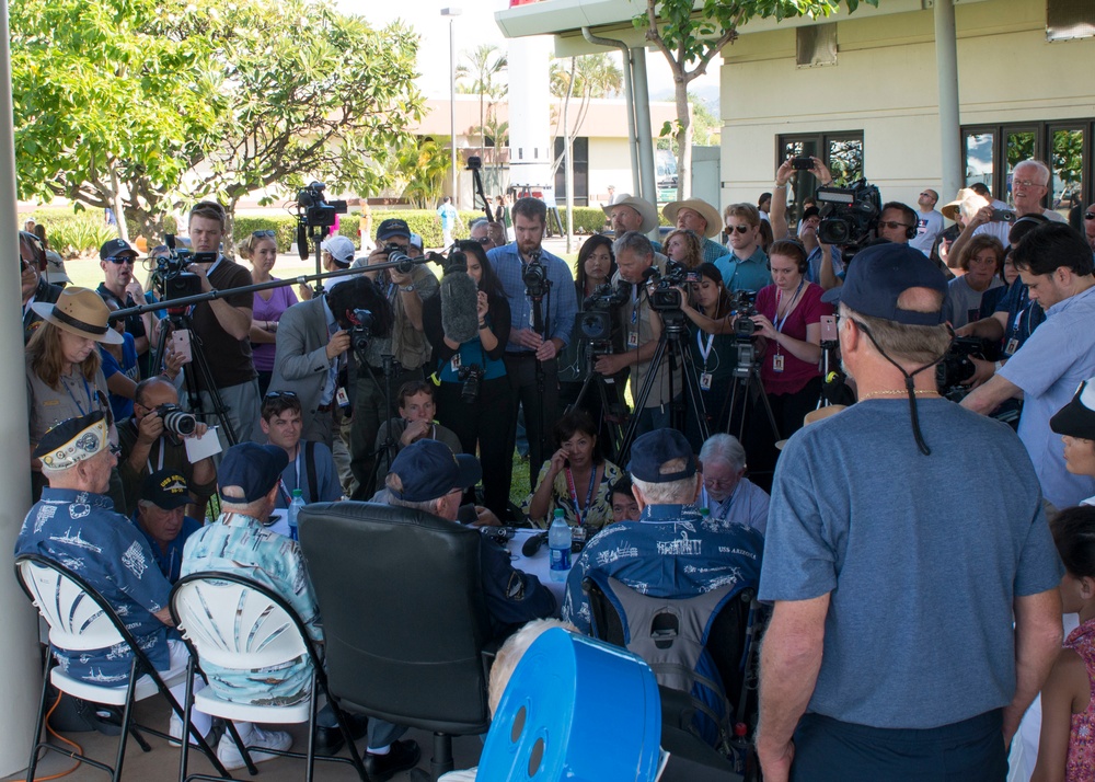 USS Arizona Survivors Meet with Youth, Families during Book Signing