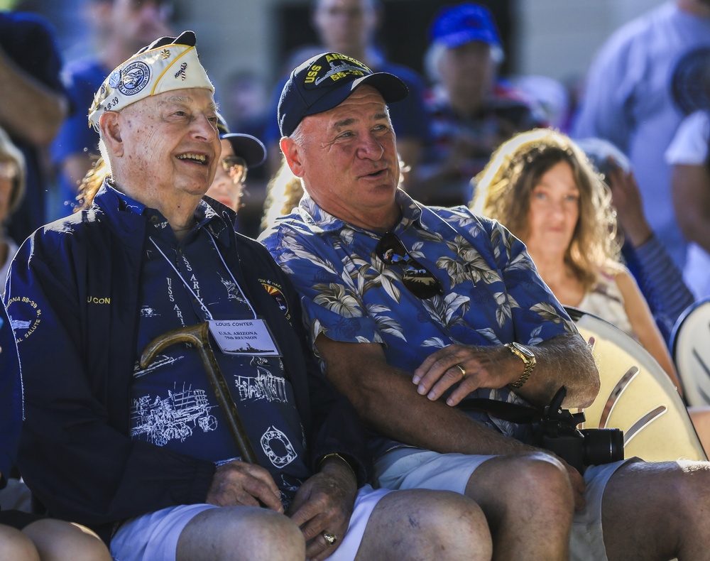 U.S. Marine Corps Forces, Pacific Band plays at the USS Arizona Memorial Visitor Center