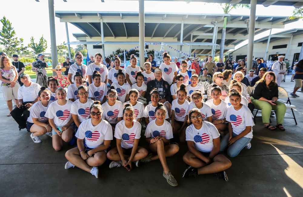 U.S. Marine Corps Forces, Pacific Band plays at the USS Arizona Memorial Visitor Center